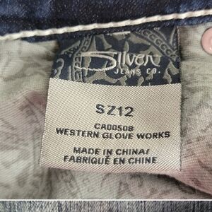 Silver McKenzie Flap Embroidered Pocket Mid Rise Rolled Bermuda Jean Shorts 12